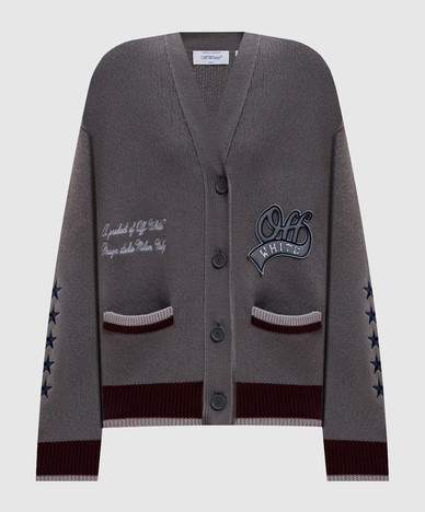 Gray wool cardigan