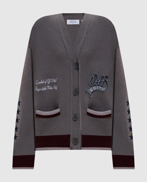 Off-White Gray wool cardigan 2FE00536T