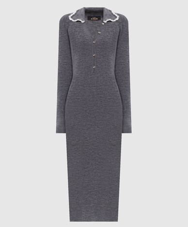 Gray midi dress