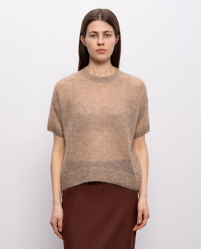 Brunello Cucinelli Beige top with wool M2I776860
