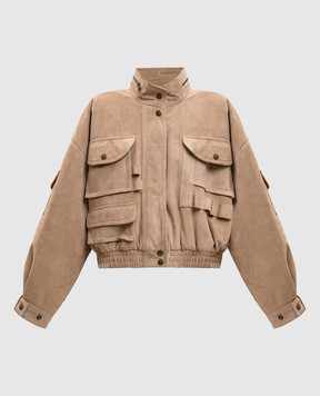 Balmain Beige suede jacket GF0TFA85LB12