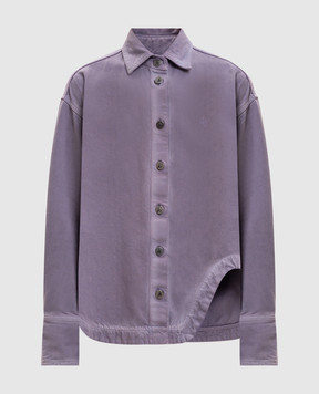 The Attico Purple denim shirt with emblem 260WCB00074CCC130OD