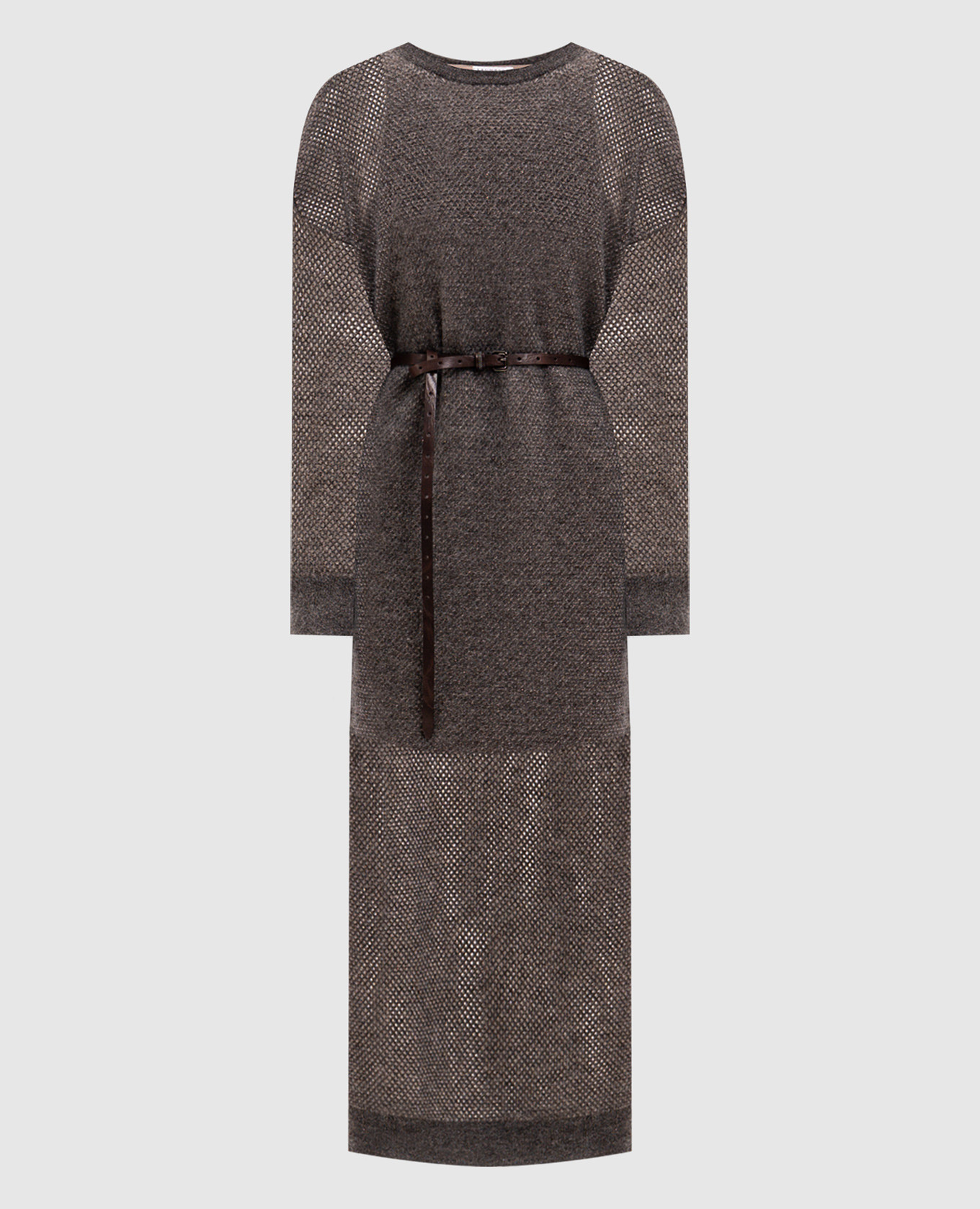 

Gray midi dress with wool Brunello Cucinelli, Grey
