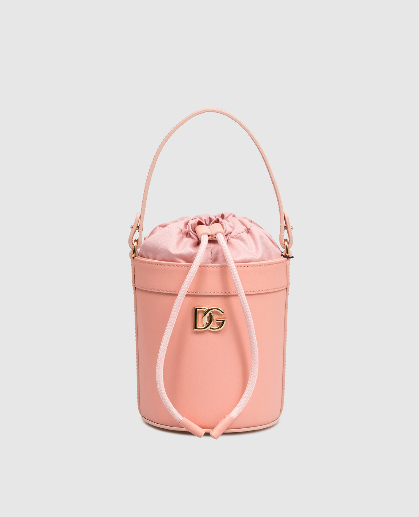 

Children's pink leather bucket bag with monogram Dolce&Gabbana