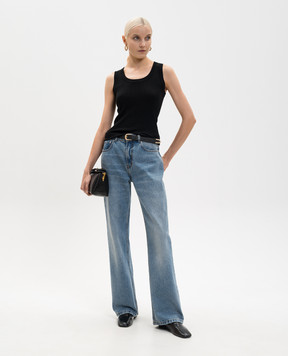 LISA YANG Ina black ribbed cashmere top 2024097