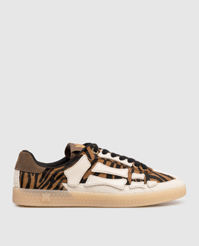 AMIRI Zebra pacific bones brown sneakers in animal print AWSNSN1026