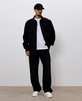 Balmain Set of white T-shirts with logo patch HH1EG000BD61