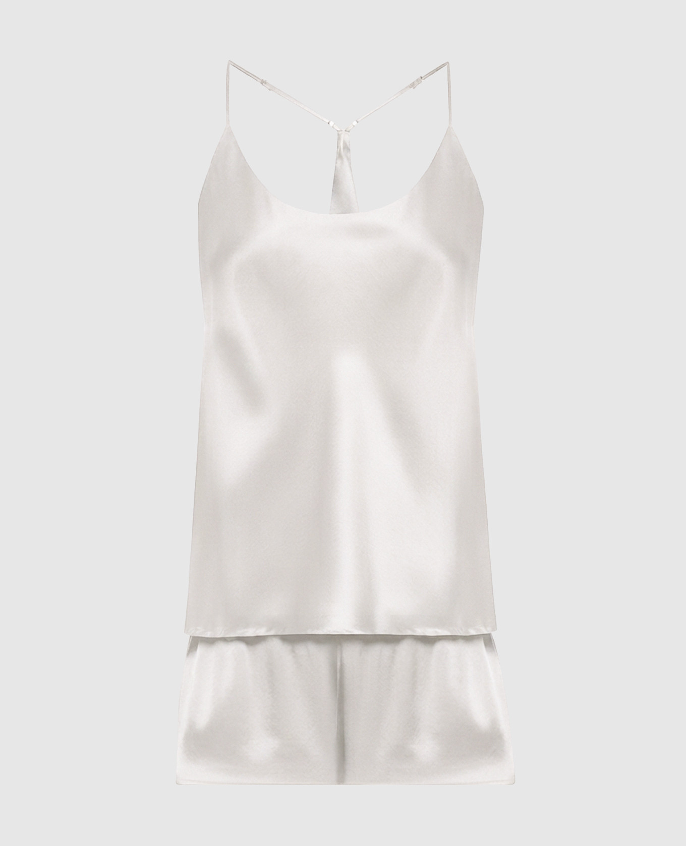 Ivory silk pajamas