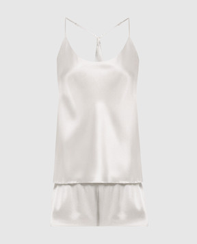 Dore & Rose Ivory silk pajamas SILKCAMISET
