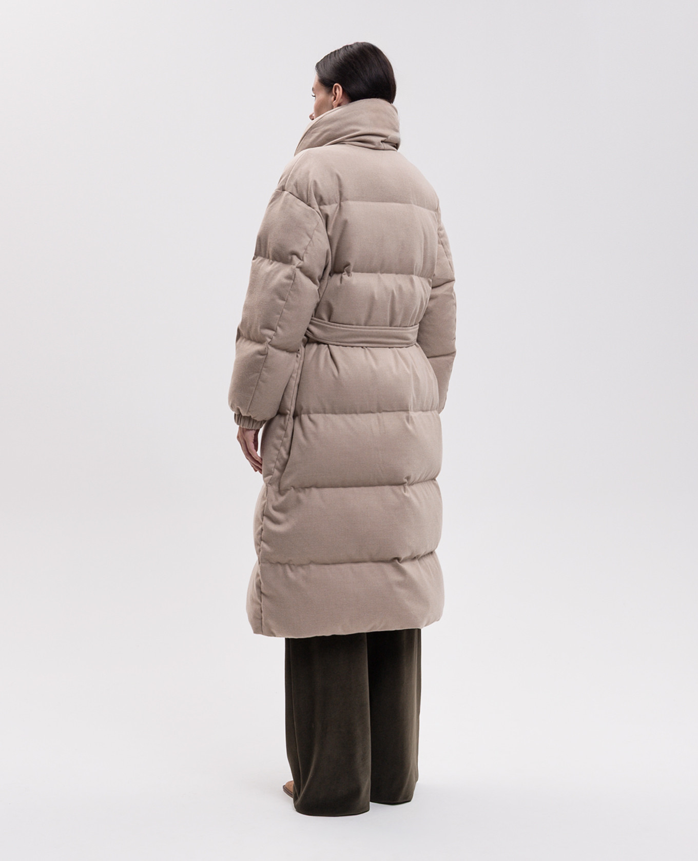 Beige elongated down jacket Be Florence 3