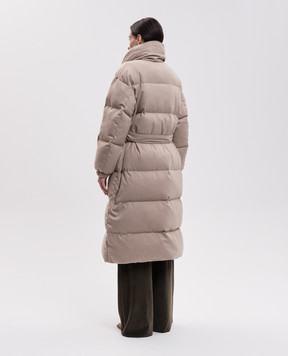 Be Florence Beige elongated down jacket BE2639