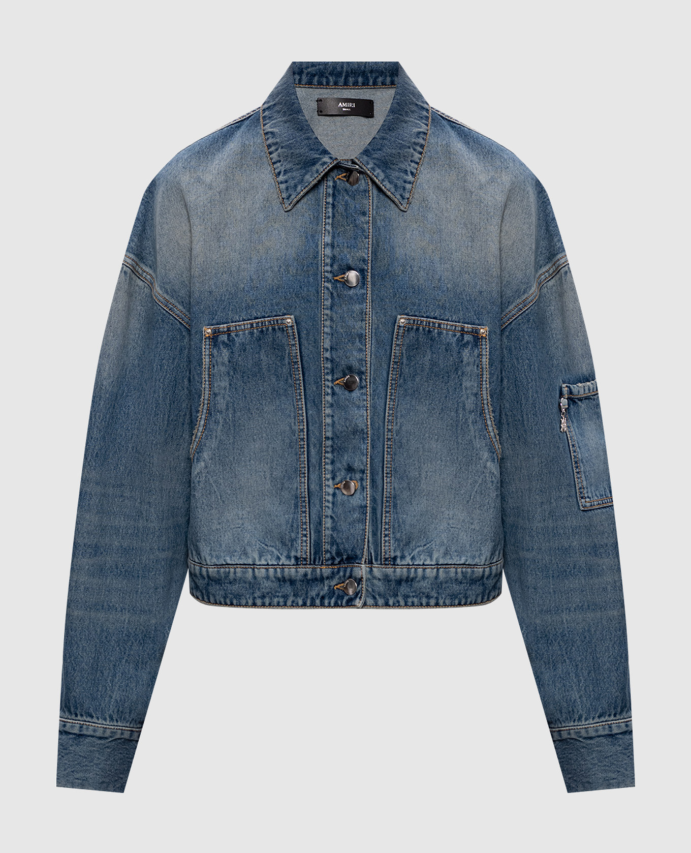 

Blue denim jacket with a worn effect AMIRI
