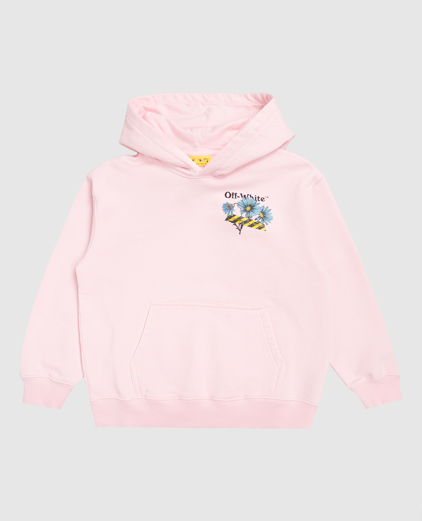 

Children's pink hoodie with floral print Off-White