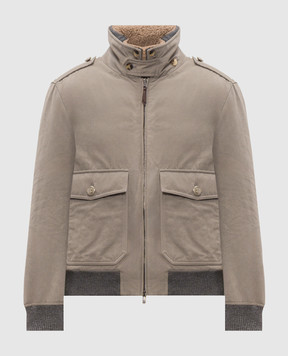 Brunello Cucinelli Gray jacket with removable collar MG5456003