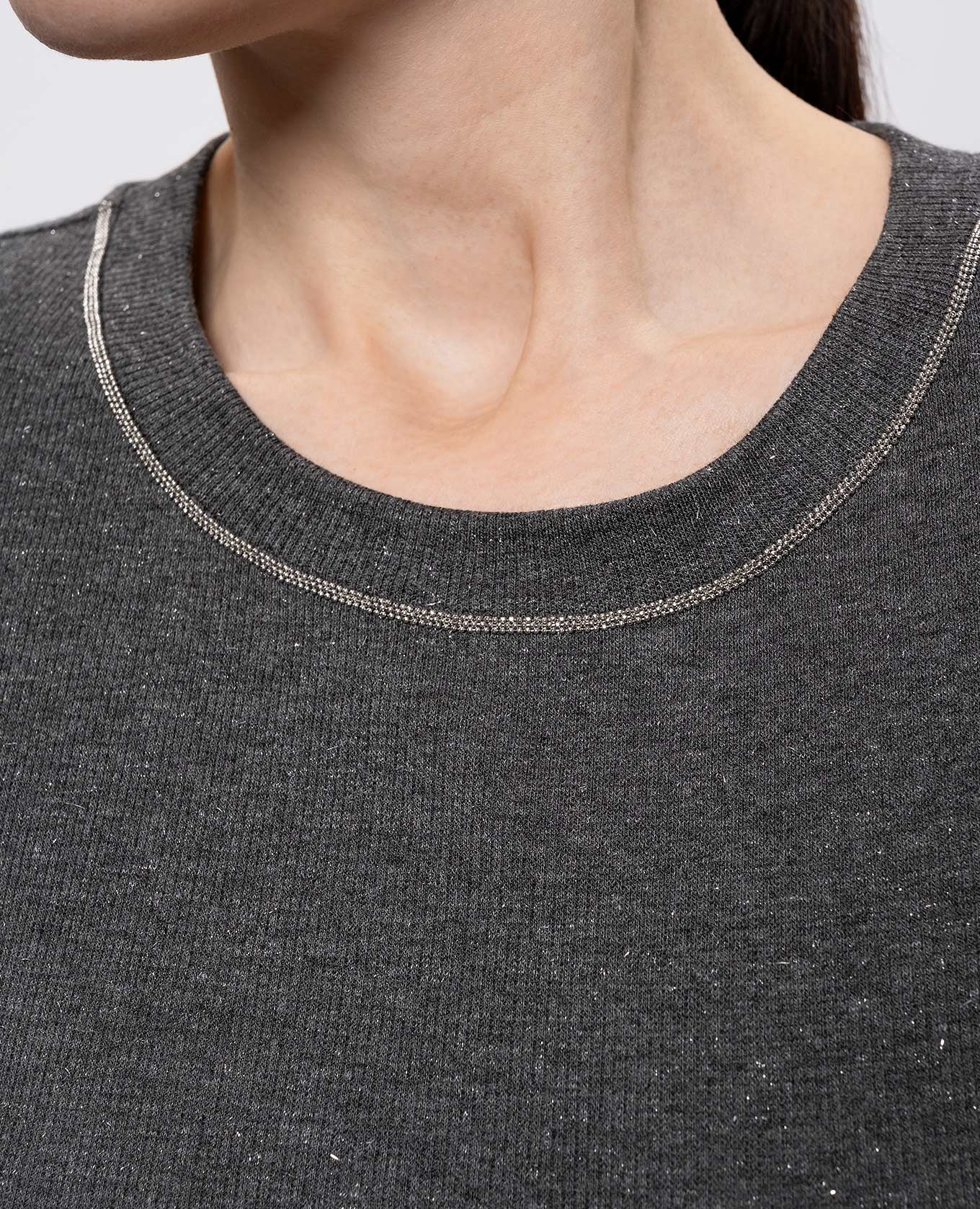 

Gray T-shirt with lurex Peserico, Grey