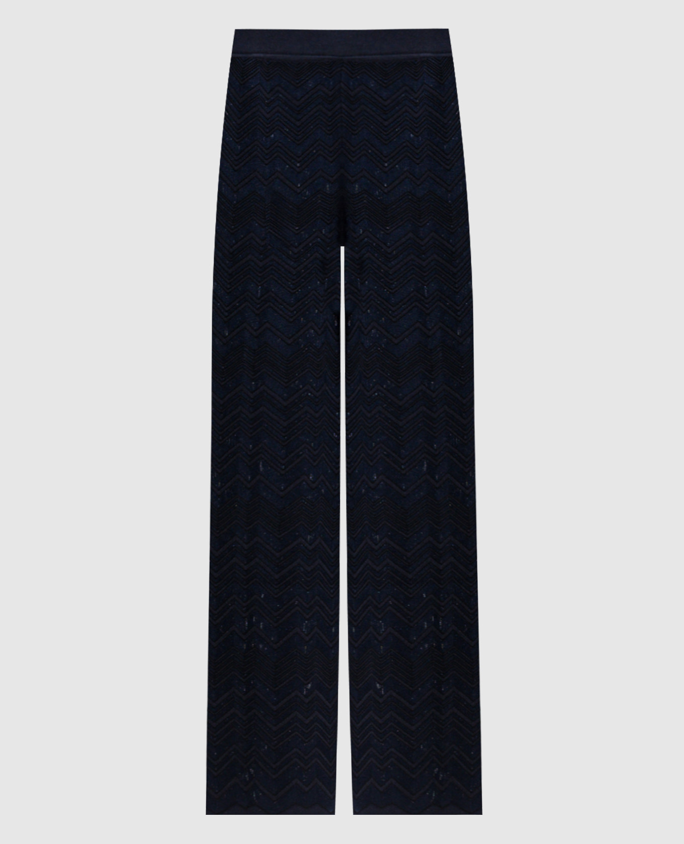 Blue wool patterned pants