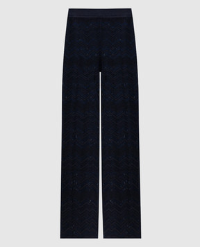 Missoni Blue wool patterned pants DC26WI00BK01JZ