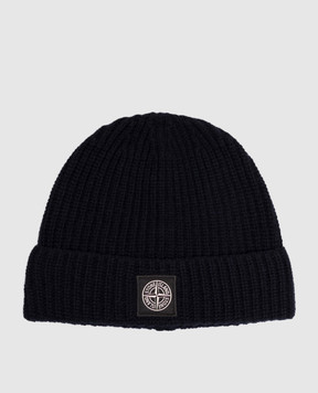 Stone Island Blue wool hat L2S15N100012S00B4