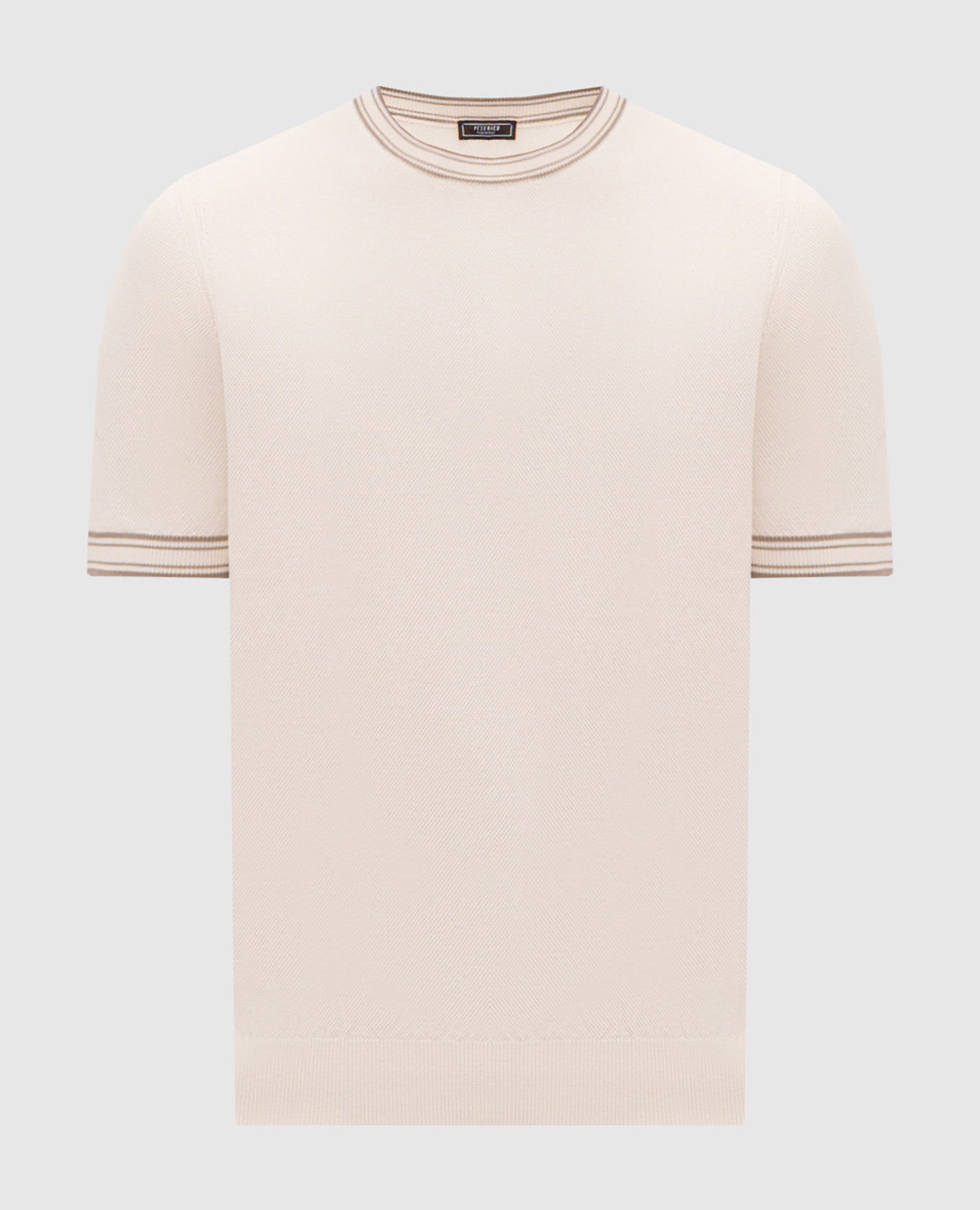 

Beige t-shirt with edging Peserico