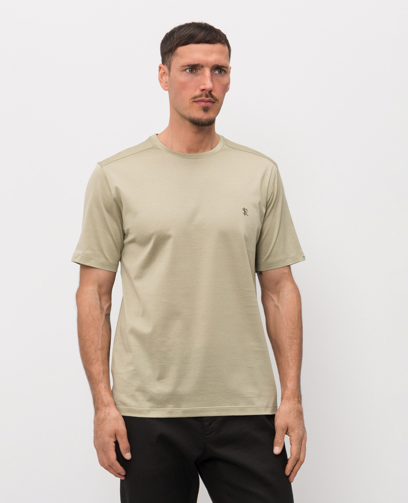 

Green T-shirt with monogram logo Stefano Ricci