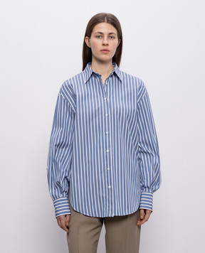 Brunello Cucinelli Blue striped shirt MH749MX706