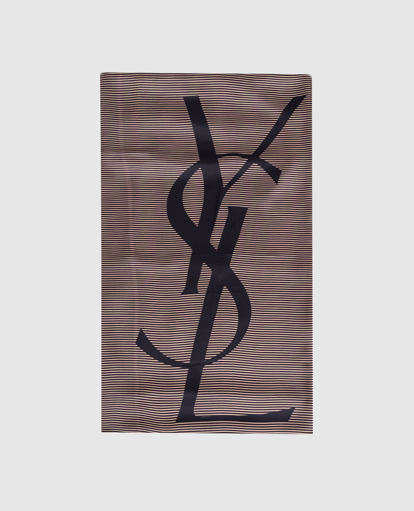 Monogrammed silk scarf
