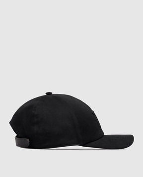 Tom Ford Black cap with monogram embroidery MH005TCN061G