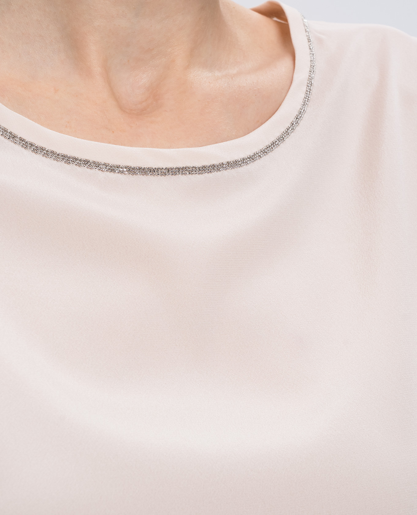 Beige silk top Peserico 5