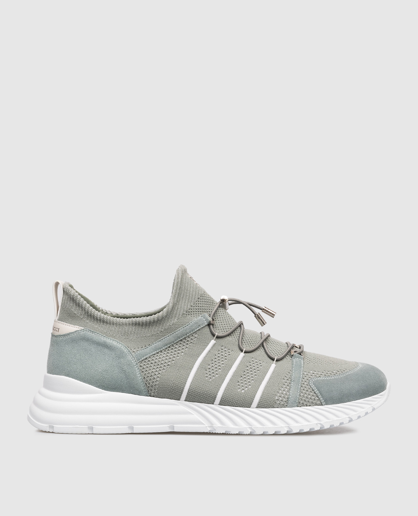 Green combination sneakers with logo