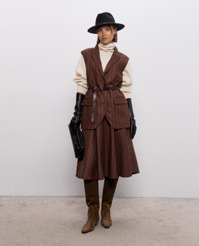 Brunello Cucinelli Brown wool skirt MP554G4084