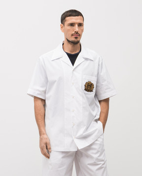 Dolce&Gabbana White shirt with logo patch G5JH9ZGK278