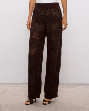 Brunello Cucinelli Brown pants with lurex MFA790199