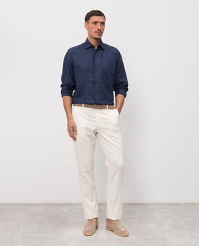 Castangia dal 1850 Blue linen shirt DMC2S26