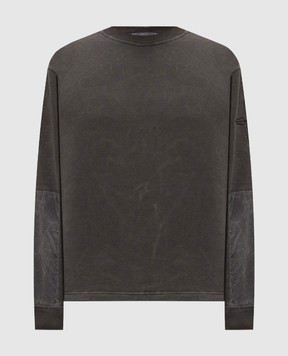 Stone Island Grey sweatshirt with branded embroidery L2S156100033S00V2