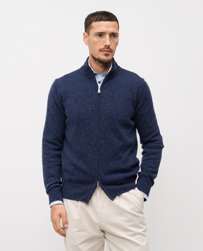 Cashmere&Whiskey Blue merino wool cardigan 50706