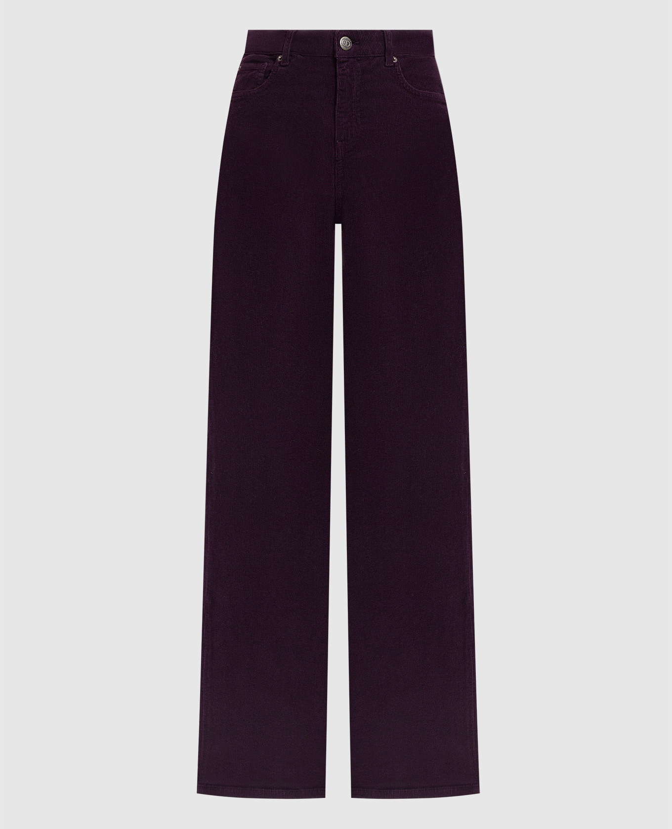 

Purple corduroy pants with logo patch Twinset, Violet