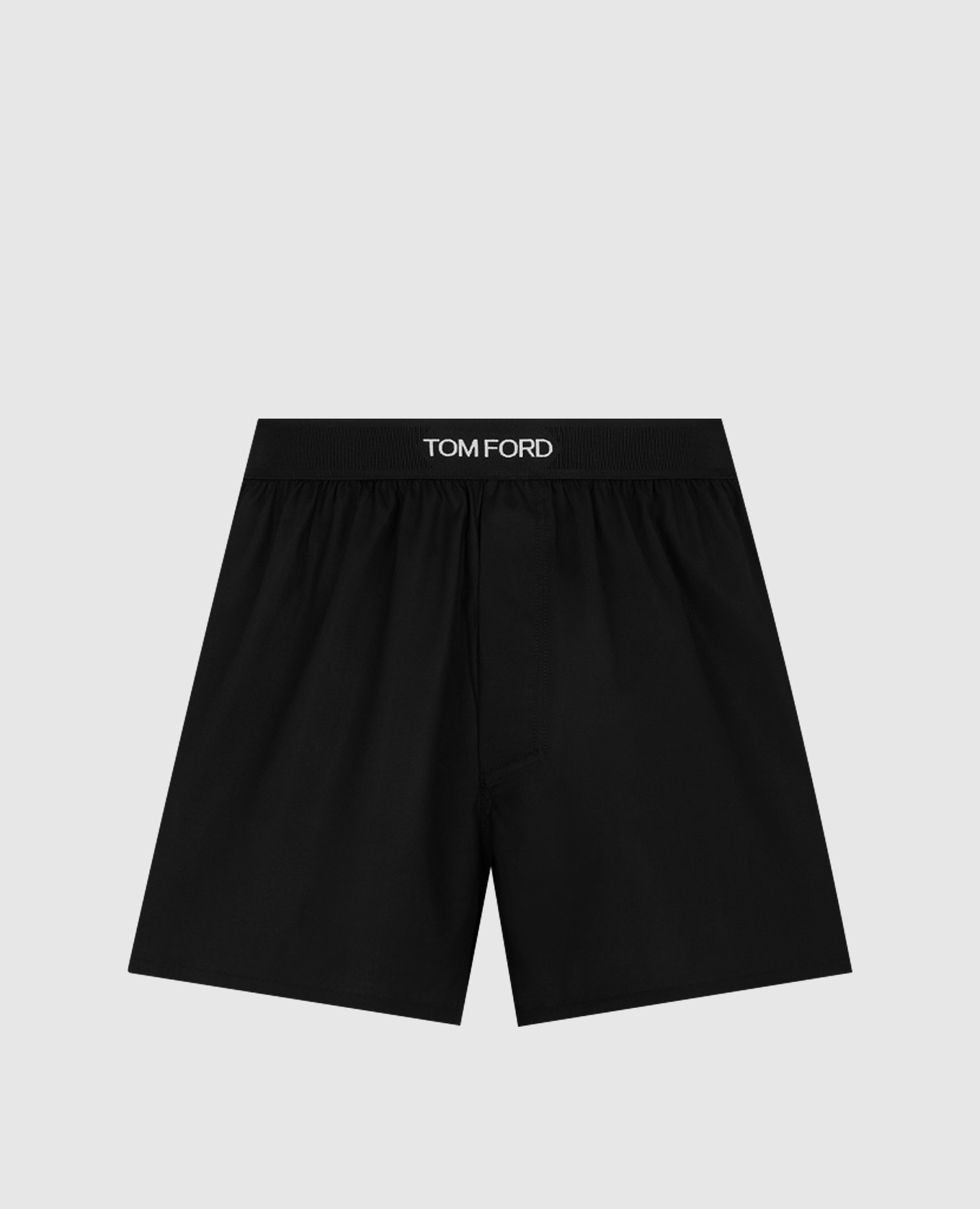 Black boxer briefs with logo pattern