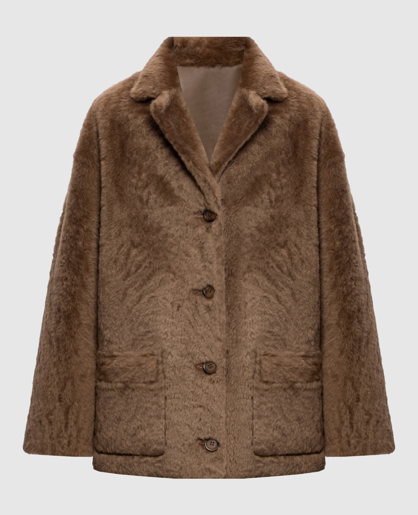 Brown double-sided sheepskin coat Dominic
