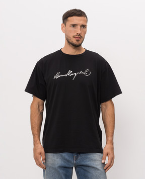 Maison Margiela MM6 Black T-shirt with contrast logo SH0GC0077M20258