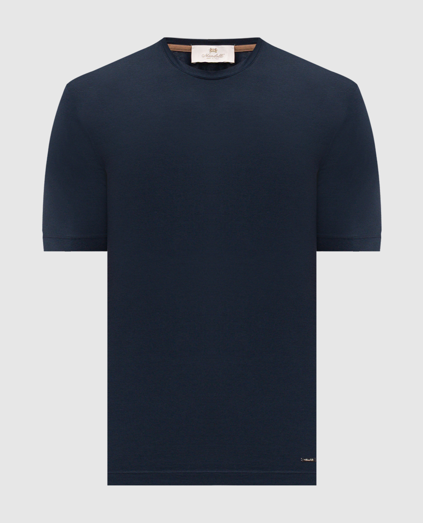 Blue T-shirt with engraved logo