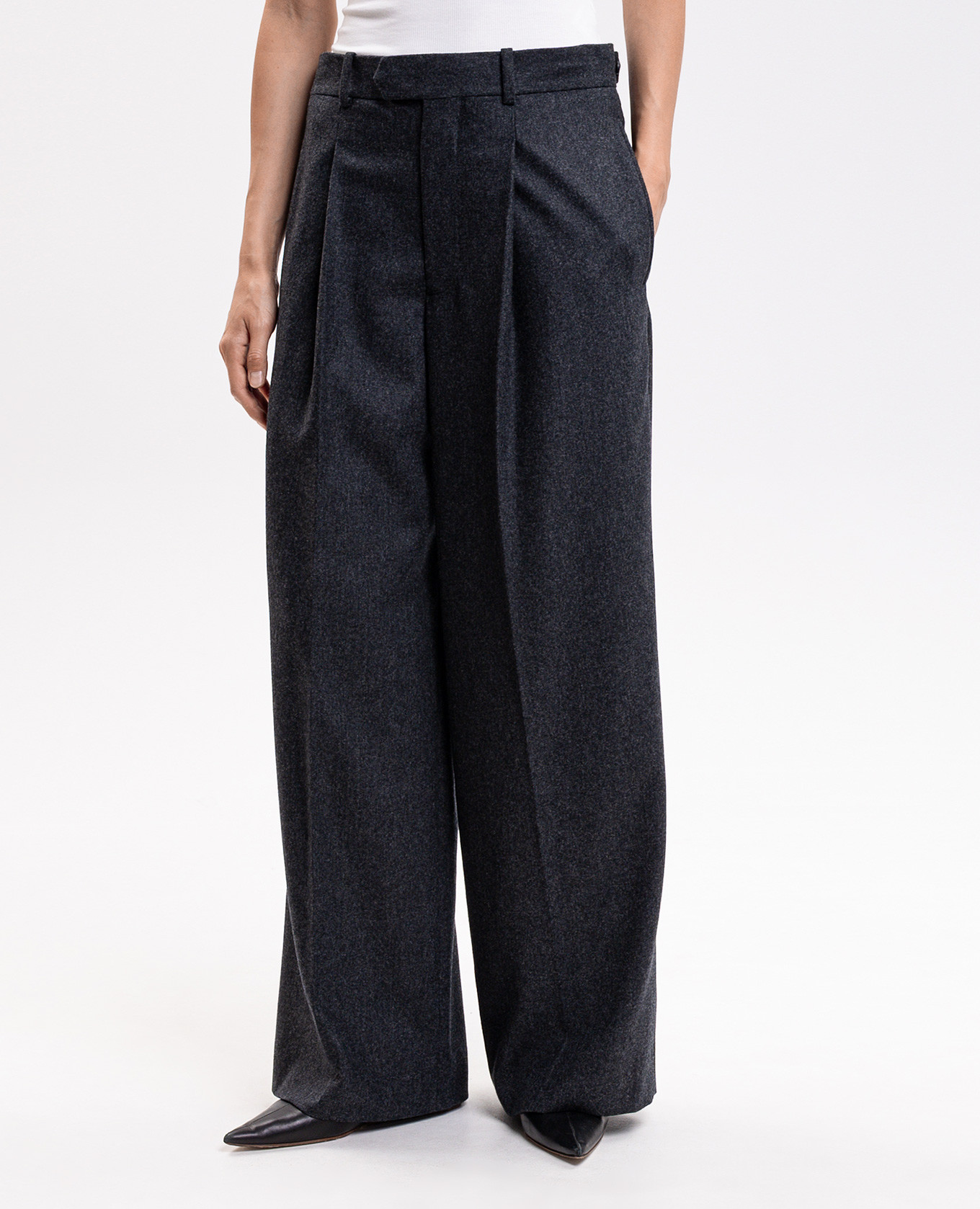 Gray wool pants Carven 3