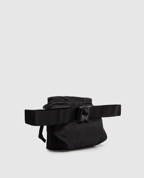 C.P. Company Black waist bag with logo patch MAC117A005269G