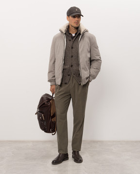 Brunello Cucinelli Brown checkered shirt MY6543059