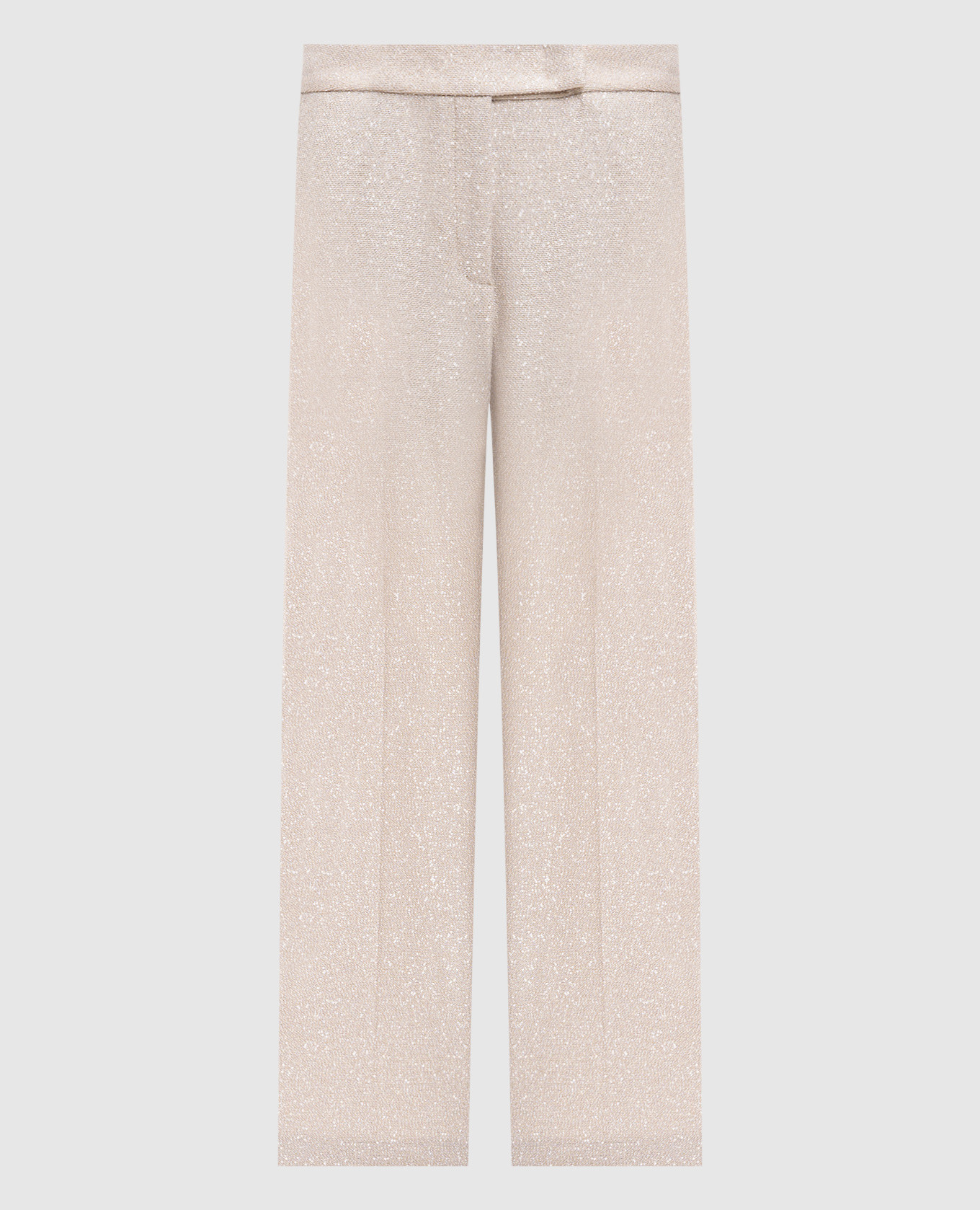 Beige wool pants