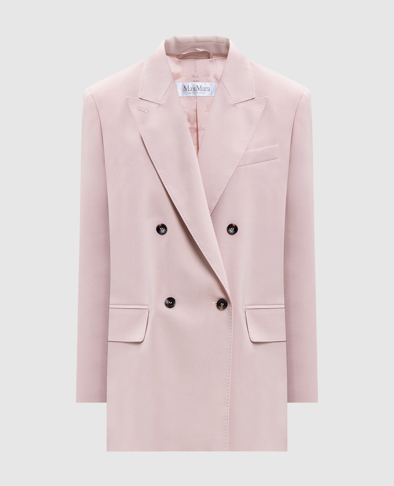 

Pink double-breasted jacket OMBROSA made of wool and silk Max Mara