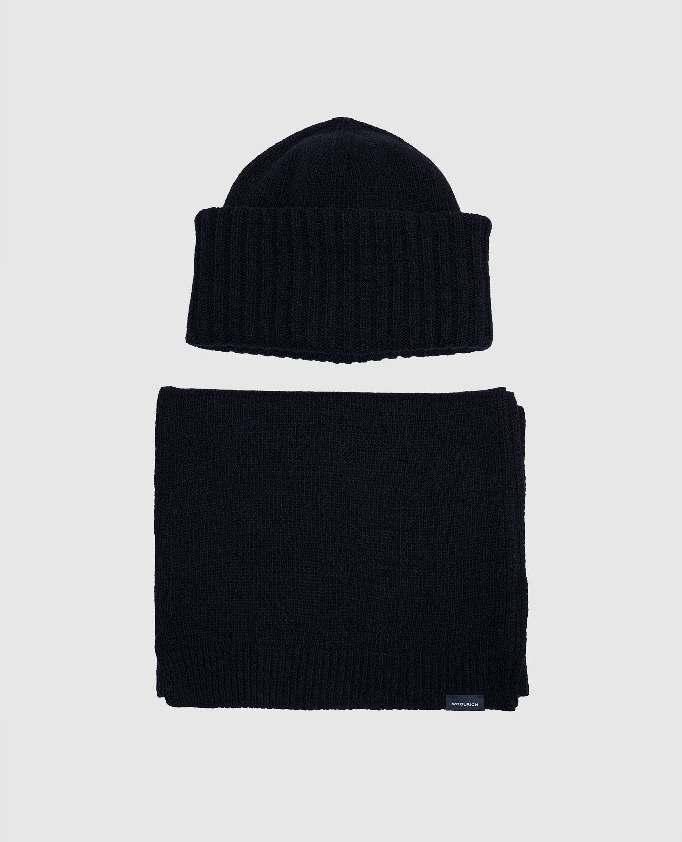 Blue beanie and scarf set in a gift box