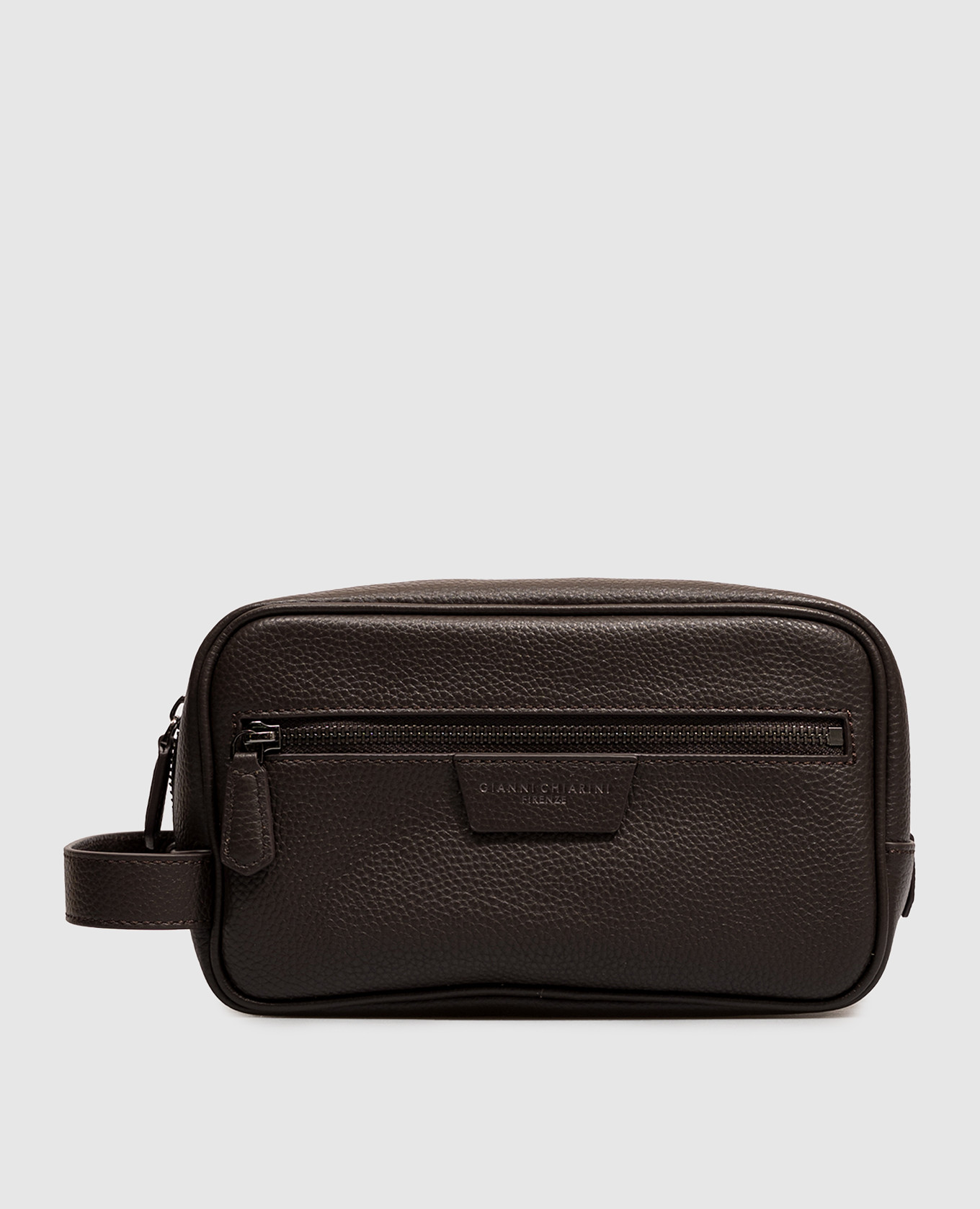 Brown leather Florence toiletry bag