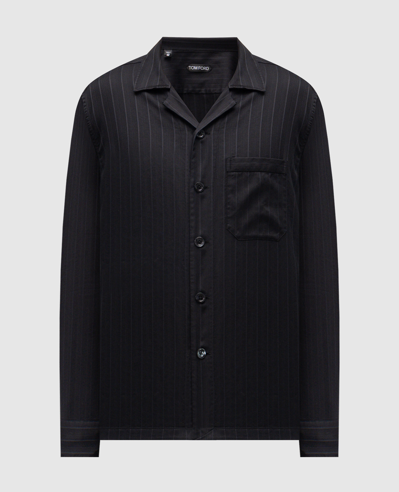 

Black shirt with patterned silk Tom Ford