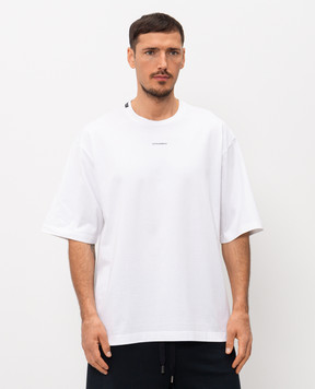 Dolce&Gabbana White T-shirt with contrast logo G8PB8TG7PYR