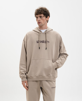 Off-White Beige hoodie with Heraldic Arrow emblem 44MBB085S26F00I